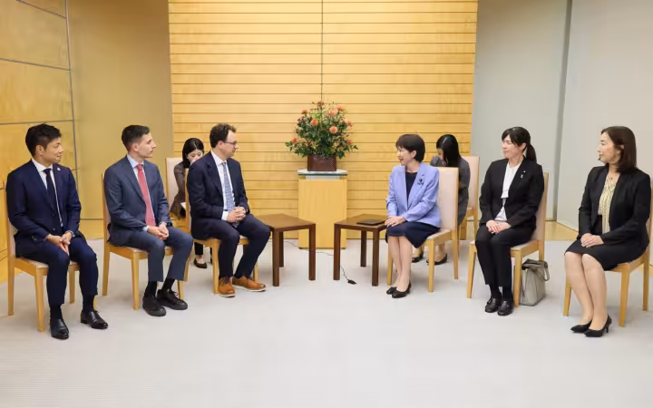 Dario Amodei with Japanese Prime Minister Sanae Takaichi in 2025