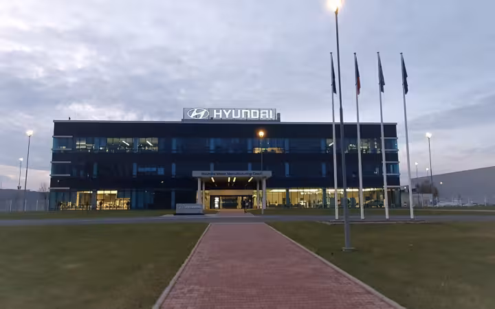 Hyundai Motor Manufacturing Czech headquarters building in Nosovice