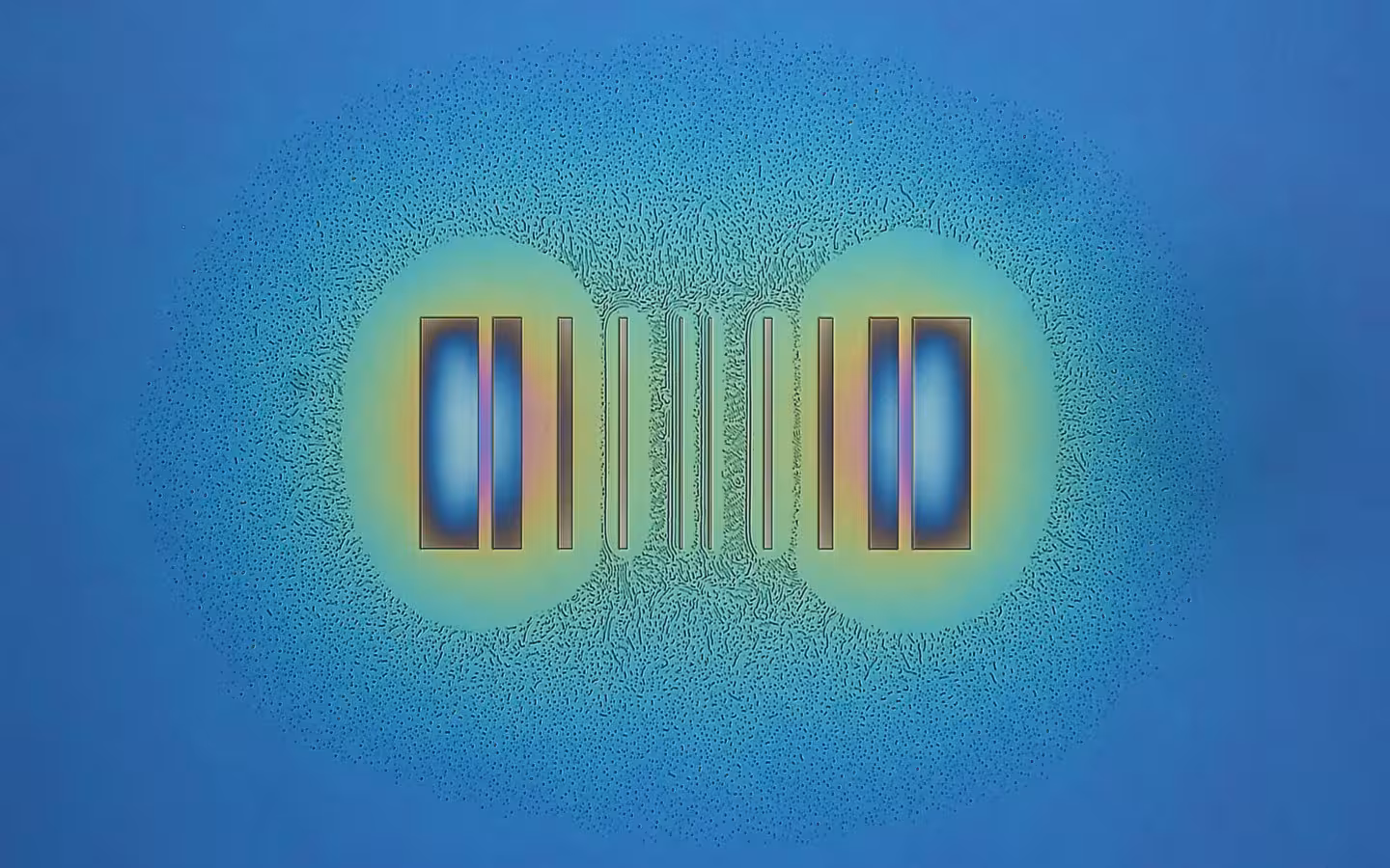 chirped grating pattern in polymethyl methacrylate at 130°C