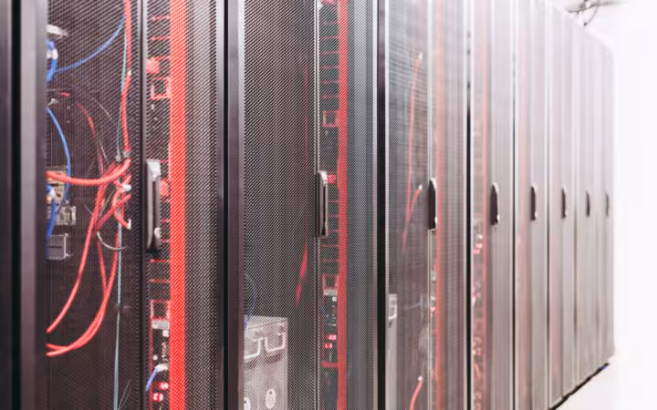 System with various wires managing access to centralized resource of server in data center