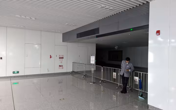 Underground passage to Alibaba Xixi Campus before opening