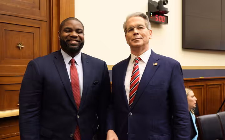 Scott Bessent with Congressman Byron Donalds in May 2025
