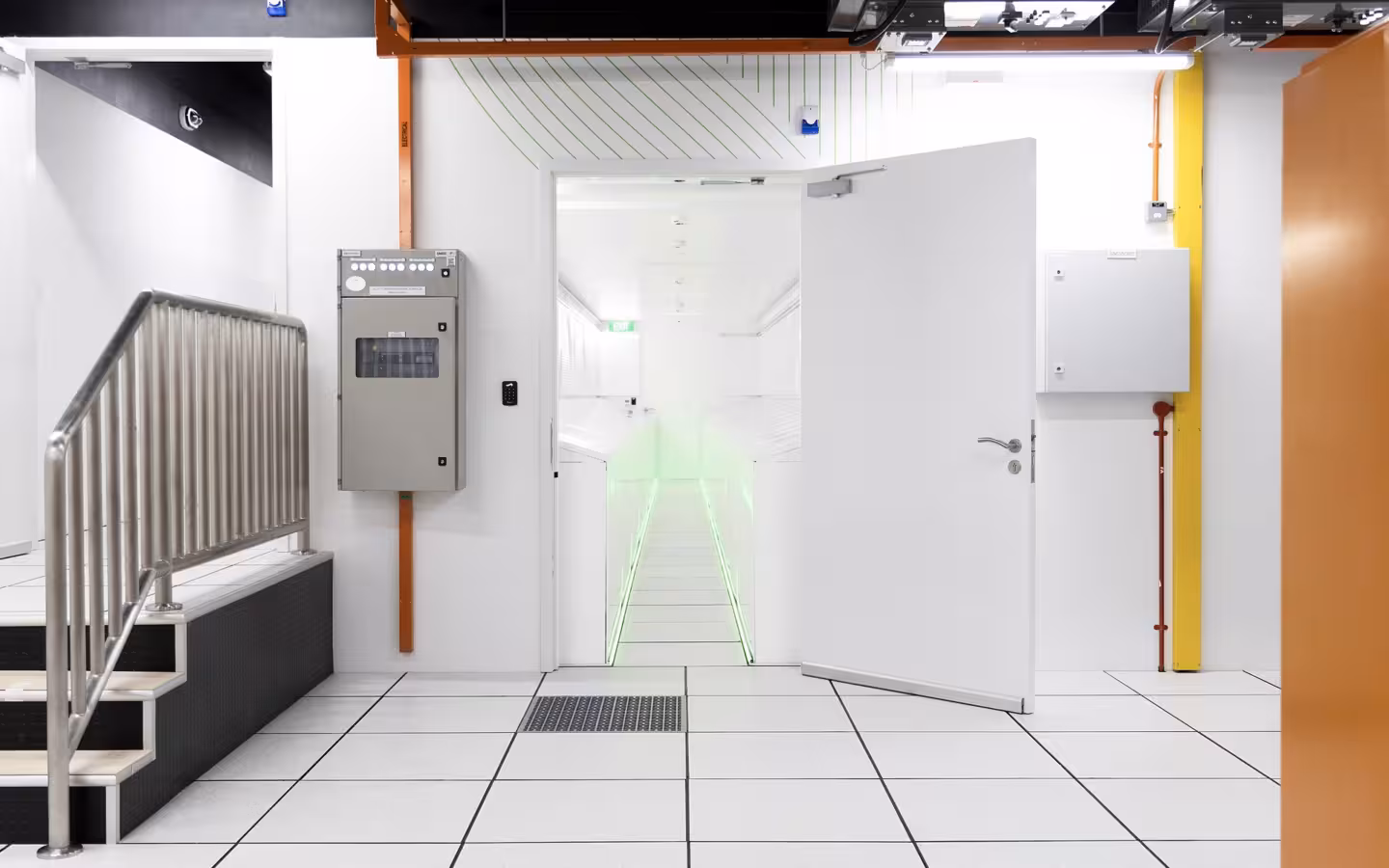 A bright entrance to Firmus Technologies’ HyperCube deployment in Singapore.