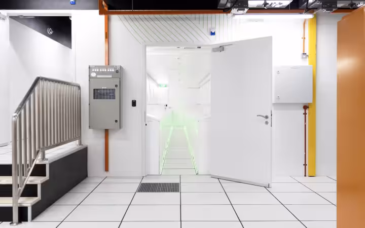A bright entrance to Firmus Technologies’ HyperCube deployment in Singapore.